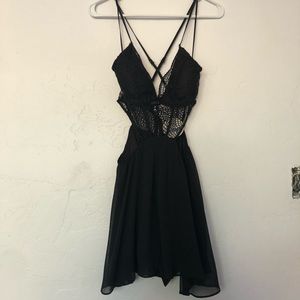 Lace cut out mini romper NWT